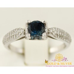 Серебряное кольцо 925 проба. Женское кольцо Флори с лондон топазом. 1743/9р